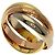 Anello Trinity Cartier in oro bianco oro giallo e oro rosa