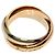 Anello Trinity Cartier in oro bianco oro giallo e oro rosa - vista 3