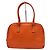 Prada Orange Leder Boston Tasche