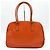 Prada Orange Leder Boston Tasche - Ansicht 3