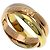 Anello Cartier Trinity in oro giallo bianco e rosa 18K D'oro