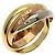 Anello Cartier Trinity in oro giallo bianco e rosa 18K D'oro - vista 2