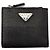 Portafoglio bi-fold Prada in pelle nera Nero