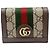 Billetera Compacta Ophidia en Lona GG de Gucci Castaño Beige