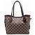 Borsa Tote Louis Vuitton Damier Neverfull PM Marrone - vista 3