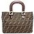 Fendi Zucca-Muster Canvas-Handtasche Braun - Ansicht 2