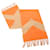 Stola Chevron Casaque Hermès Marrone Arancione  - vista 6