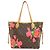 Louis Vuitton Neverfull MM Rose Tote Bag Braun Monogramm