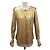 CAMICIA VINTAGE CHANEL P41511 BOTTONI CABOCHON GRIPOIX M 38 SETA TOP D'oro