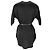 Vestido Mini Cinturón Saint Laurent en Acetato Negro - vista 3