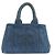 Borsa tote Canapa Prada in denim marrone