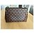 Louis Vuitton Caissa Clutch Damier Ebano e Pelle Rossa Rosso Damier ebene - vista 2