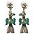 Seltene Chanel 07A CC Aztekenvogel Mehrfarbige Gripoix Stein Ohrringe