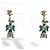 Seltene Chanel 07A CC Aztekenvogel Mehrfarbige Gripoix Stein Ohrringe - Ansicht 5