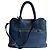 Borsa a mano aperta Promenade in pelle Saffiano blu di Prada