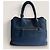 Borsa a mano aperta Promenade in pelle Saffiano blu di Prada - vista 14