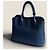 Borsa a mano aperta Promenade in pelle Saffiano blu di Prada - vista 7