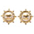 Chanel Coco Mark Strass Ohrringe Golden  - Ansicht 1