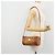 Borsa a Spalla MCM Vicetos Logogram in Pelle PVC Marrone Oro Auth ka4095A D'oro - vista 19