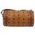 Borsa a Spalla MCM Vicetos Logogram in Pelle PVC Marrone Oro Auth ka4095A D'oro - vista 2