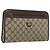 GUCCI GG Supreme Clutch Bag PVC Beige Oro 97 01 037 Auth bs34706 D'oro