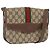 Borsa a Spalla Gucci GG Supreme Web Sherry Line PVC Beige Oro Auth 175366 D'oro