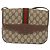 Borsa a Spalla Gucci GG Supreme Web Sherry Line PVC Beige Oro Auth 175366 D'oro - vista 13