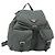 PRADA Backpack Nylon Gray Silver Auth bs34650 Brown Silvery