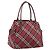 Borsa a mano Burberry Nova Check Blue Label in nylon rosso argento autentica bs34679