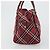 Borsa a mano Burberry Nova Check Blue Label in nylon rosso argento autentica bs34679 - vista 3