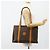 Céline Borsa tote in tela Macadam CELINE in pelle PVC marrone oro Auth ka4146 D'oro - vista 22