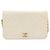 CHANEL Matelassé Schultertasche aus Lammleder Weiß Gold CC Auth BA12264 Golden - Ansicht 13