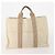 Hermès HERMES Borsa Fourre Tout MM in tela 3 pezzi Grigio Nero Beige Auth 175804 Marrone - vista 12