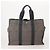Hermès HERMES Borsa Fourre Tout MM in tela 3 pezzi Grigio Nero Beige Auth 175804 Marrone - vista 2