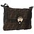 Borsa a Spalla in Tela Zucca FENDI Nera Marrone Auth 177159A Nero