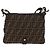 Borsa a Spalla in Tela Zucca FENDI Nera Marrone Auth 177159A Nero - vista 2