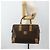 Céline Borsa Boston in tela Macadam CELINE in pelle PVC marrone oro Auth ep14259A D'oro - vista 23