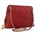 CHANEL Borsa a Spalla Matelassé in Pelle di Agnello Rossa Oro CC Auth 176873 Rosso D'oro