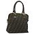 Borsa a mano in tela Zucca FENDI nera e marrone Auth bs34607 Nero