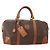 Céline CELINE Macadam Canvas Boston Tasche aus PVC-Leder in Braun-Gold Auth 176038A Golden