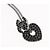 Collana in metallo CHANEL COCO Mark nera CC Auth 176078A Nero - vista 4