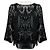 Top in rete nera con paillettes Akris Punto Nero
