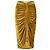 Falda de terciopelo dorada Rebecca Minkoff con fruncido Dorado Mostaza