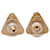 Orecchini Triangolo Logo Coco Mark di Chanel D'oro  - vista 2