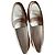 Autre Marque Maretto Zweifarbige Leder-Loafer Beige Hellbraun