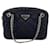 Borsa a mano/spalla Prada nera e blu Nero