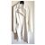 Carla G. Trench blanco Carla G con cinturón y cremalleras doradas Gold hardware - vista 19