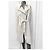 Carla G. Trench blanco Carla G con cinturón y cremalleras doradas Gold hardware - vista 2