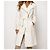 Carla G. Trench blanco Carla G con cinturón y cremalleras doradas Gold hardware - vista 6