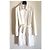 Carla G. Trench blanco Carla G con cinturón y cremalleras doradas Gold hardware - vista 8
